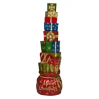Large Stack Christmas Presents In Sack With LED Lights Prop