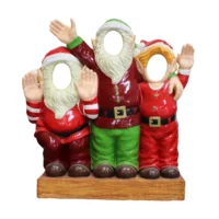 Three Happy Elves Christmas Photo Opportunity Prop