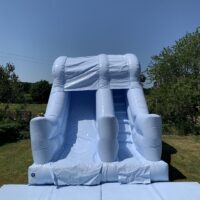 Pastel Blue Inflatable Slide Hire