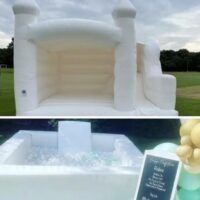 White Slide Bouncy Castle & Ball Pit
