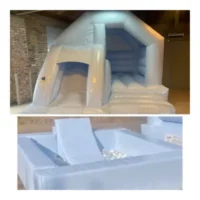 Pastel Blue Slide Castle And Ball Pit