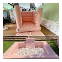 Pastel Peach Midi Bouncer & Ball Pit