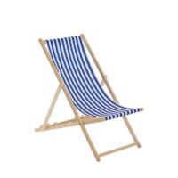 Blue Stipe Deck Chair
