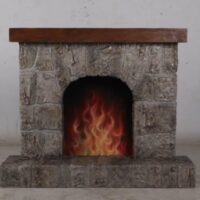 Rustic Fireplace Prop