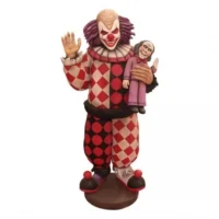 Scary Clown with Doll Prop