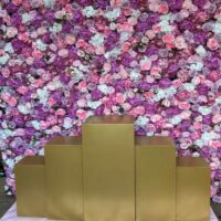 Gold Square Cake Stand Hire