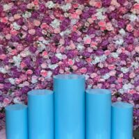 Blue Round Cake Stand Hire