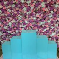 Blue Square Cake Stand Hire