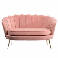 Ariel 2 Seater Coral Fabric Sofa