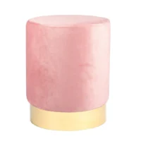 Pink Velvet Pouffe Hire
