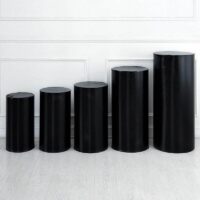 Black Round Plinth Hire