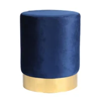 Blue Velvet Pouffe Hire