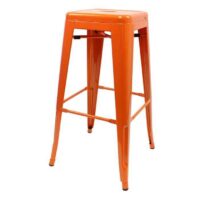Tolix Bar Stool - Orange
