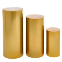 Gold Round Plinth Hire