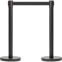 Black Post Retractable Barrier