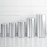 Silver Round Plinth Hire