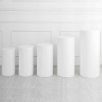White Round Plinth Hire