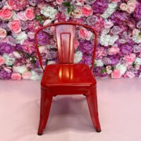 Red Metal Children Chair