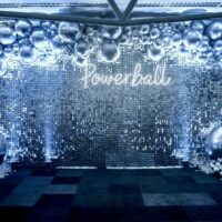 Silver Sequin Shimmer Wall Hire