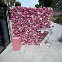 Pink Flower Wall Hire