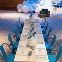 Blue Metal Children Tolix Chair for hire