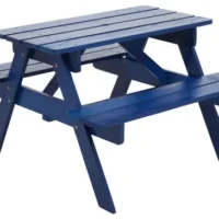Kids Blue Picnic Bench for Hire