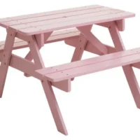 Kids Pink Picnic Bench
