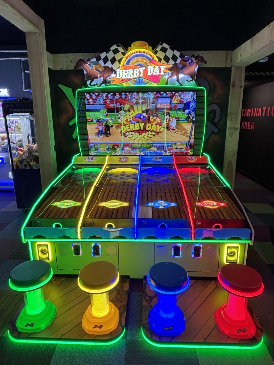 Derby day arcade game on a profit share for a venue